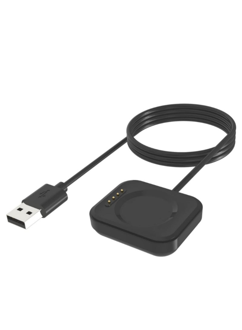قاعدة شحن لاسلكي مغناطيسي عالمية عبر منفذ USB - شاحن سريع مع محول طاقة لساعة OPPO Watch 2 مقاس 42مم/46مم - مزود بحماية من الدوائر القصيرة والجهد الزائد - كفاءة عالية بأمان تام - سلك بطول 1 متر - Image 2